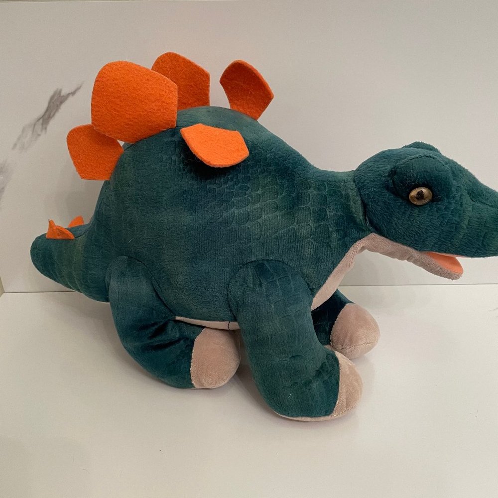 Build A Bear 16” Green Stegosaurus Dinosaur Plush Toy Stuffed Animal RETIRED